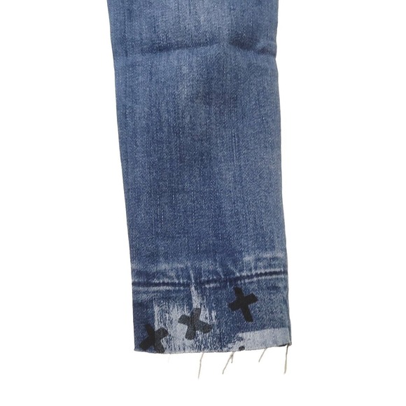 American Eagle Super Stretch Hi Rise Jegging Womens Size 2 Graffiti Destroyed - Picture 10 of 16